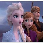Cakatablo Ahşap Tablo Elsa Anna Ve Kristoff Karlar Ülkesi Görseli