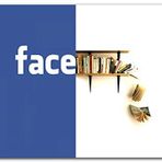 Cakatablo Ahşap Tablo Facebook ve Rafta Kitaplar