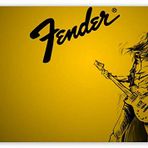 Cakatablo Ahşap Tablo Fender Elektrogitar Cool Gitarist