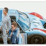 Cakatablo Ahşap Tablo Ford V Ferrari Christian Bale Matt Damon