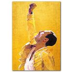 Cakatablo Ahşap Tablo Freddie Mercury Queen Ahşap Zeminde