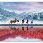 Cakatablo Ahşap Tablo Frozen 2 Elsa, Anna,Olaf, Kristoff