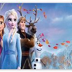 Cakatablo Ahşap Tablo Frozen 2 Queen Elsa, Anna, Olaf, Kristoff Yakın Plan