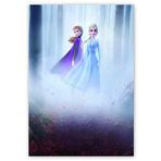Cakatablo Ahşap Tablo Frozen 2 Queen Elsa ve Anna Sisler Diyarı