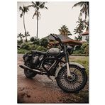 Cakatablo Ahşap Tablo Gri Harley Davidson