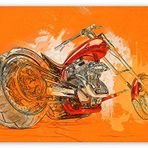 Cakatablo Ahşap Tablo Harley Davidson Sanat