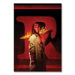 Cakatablo Ahşap Tablo Hellboy Alevli Kılıcıyla Görseli