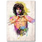 Cakatablo Ahşap Tablo Jim Morrison Kalp Figürü Görseli