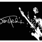 Cakatablo Ahşap Tablo Jimi Hendrix Gitarist İmzalı SB