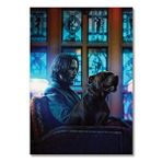 Cakatablo Ahşap Tablo John Wick ve Köpeği