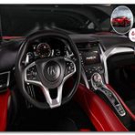 Cakatablo Ahşap Tablo Kırmızı Acura NSX Kokpit