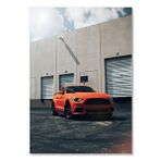 Cakatablo Ahşap Tablo Kırmızı Ford Mustang Ve Depolar