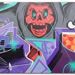 Cakatablo Ahşap Tablo Kırmızı Kurukafa Graffiti Duvar Boyama