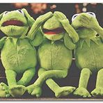 Cakatablo Ahşap Tablo Kurbağa Kermit Görmedim Duymadım Bilmiyorum