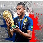 Cakatablo Ahşap Tablo Kylian Mbappe Ve Şampiyon Kupası Görseli