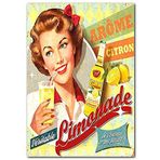 Cakatablo Ahşap Tablo Limonata İçen Güzel Kadın Görseli