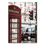 Cakatablo Ahşap Tablo Londra Nostaljik Telefon Kulübesi