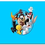 Cakatablo Ahşap Tablo Looney Tunes Karakterleri Mavi Arkaplan