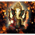Cakatablo Ahşap Tablo Lord Ganesha Vinayaka Ganapati Heykeli