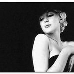 Cakatablo Ahşap Tablo Marilyn Monroe Romantizm Siyah Fonda