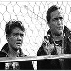 Cakatablo Ahşap Tablo Marlon Brando ve Çocuk Tel Örgüler