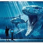 Cakatablo Ahşap Tablo Megalodon Büyük Beyaz Köpekbalığı ve İnsan