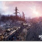 Cakatablo Ahşap Tablo Metro Exodus Buharlı Tren ve Harabe Şehir