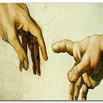 Cakatablo Ahşap Tablo Michelangelo Ademin Eli
