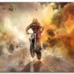 Cakatablo Ahşap Tablo Motokros, Helikopterler ve Kızıl Dumanlar