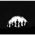 Cakatablo Ahşap Tablo Red Dead Redemption Karanlık Arkaplan Dolunay