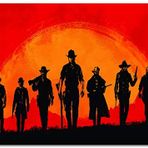 Cakatablo Ahşap Tablo Red Dead Redemption Kırmızı Arkaplan