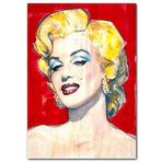 Cakatablo Ahşap Tablo Retro Marilyn Monroe Desenli Görsel