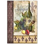 Cakatablo Ahşap Tablo Sauvignon Kırmızı Şarap Meyve