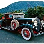 Cakatablo Ahşap Tablo Siyah Cadillac Antika Araba