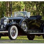 Cakatablo Ahşap Tablo Siyah Cadillac Cabrio Antika Araba