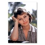 Cakatablo Ahşap Tablo Sophia Loren Işıltılı