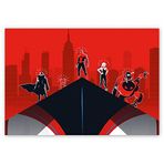 Cakatablo Ahşap Tablo Spiderman Kırmızı Siyah Artwork