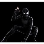 Cakatablo Ahşap Tablo Spiderman Siyah Kyafetli Görsel