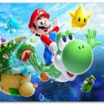 Cakatablo Ahşap Tablo Super Mario Karakterleri Gökyüzünde