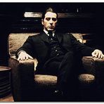 Cakatablo Ahşap Tablo The Godfather Al Pacino Koltukta