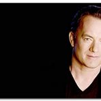 Cakatablo Ahşap Tablo Tom Hanks Siyah Fon