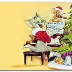 Cakatablo Ahşap Tablo Tom Ve Jerry Noel Ağacı