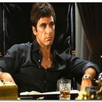 Cakatablo Ahşap Tablo Tony Montana Al Pacino Koltukta