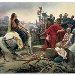 Cakatablo Ahşap Tablo Vercingetorix Jül Sezar'a Meydan Okuyor