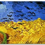 Cakatablo Ahşap Tablo Vincent Van Gogh Buğday Tarlası Ve Kargalar
