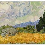 Cakatablo Ahşap Tablo Vincent Van Gogh Selvili Buğday Tarlası