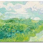 Cakatablo Ahşap Tablo Yeşil Buğday Tarlaları Vincent Van Gogh