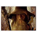Cakatablo Ahşap Tablo Yüzüklerin Efendisi Gandalf Yakın Plan