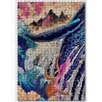 Cakatablo Ahtapot Yunus Balina ve Dalgalar 1000 Parça Puzzle Yapboz MDF Ahşap