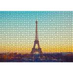 Cakatablo Akşamüzeri Eyfel Kulesi ve Paris 1000 Parça Puzzle Yapboz MDF Ahşap